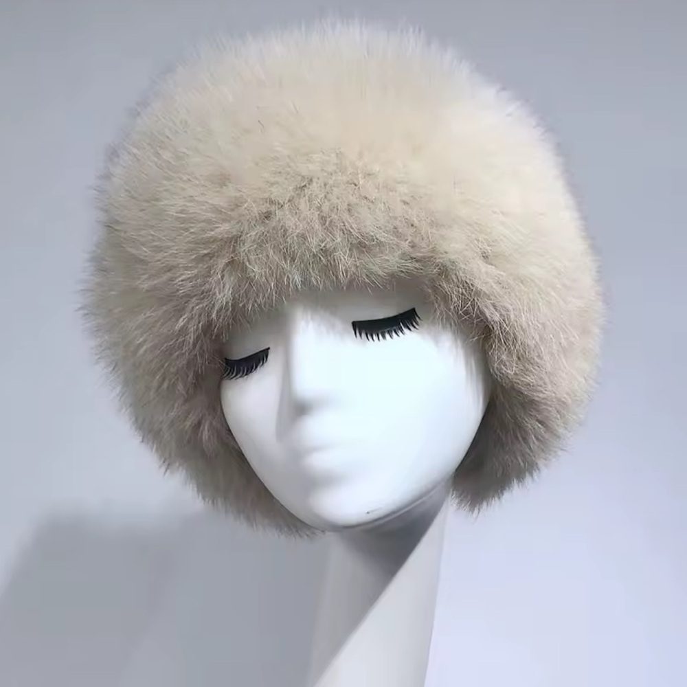 Real Fox Fur - White Headband